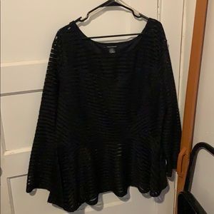 Black Peplum Blouse